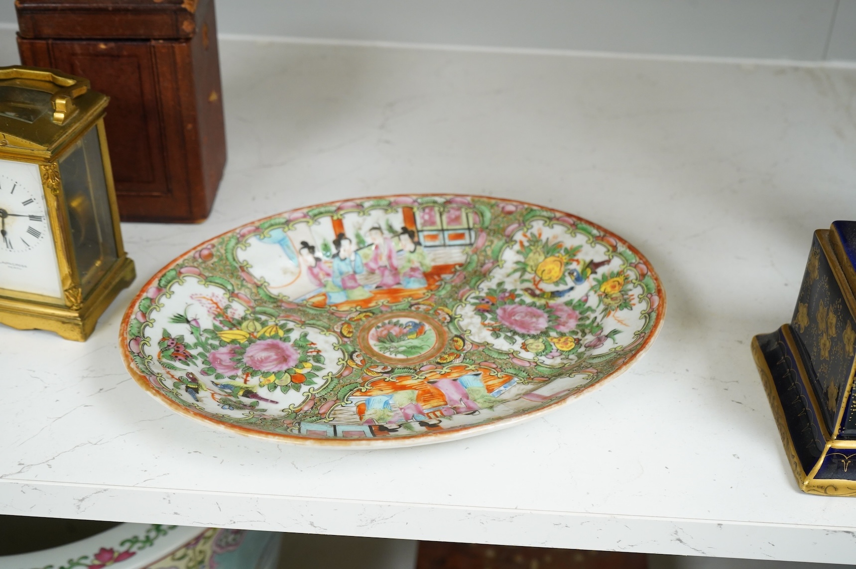 A 19th century Chinese famille rose dish, 28cm